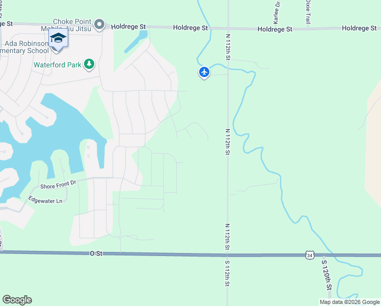 map of restaurants, bars, coffee shops, grocery stores, and more near 1201 North 112th Street in Lincoln