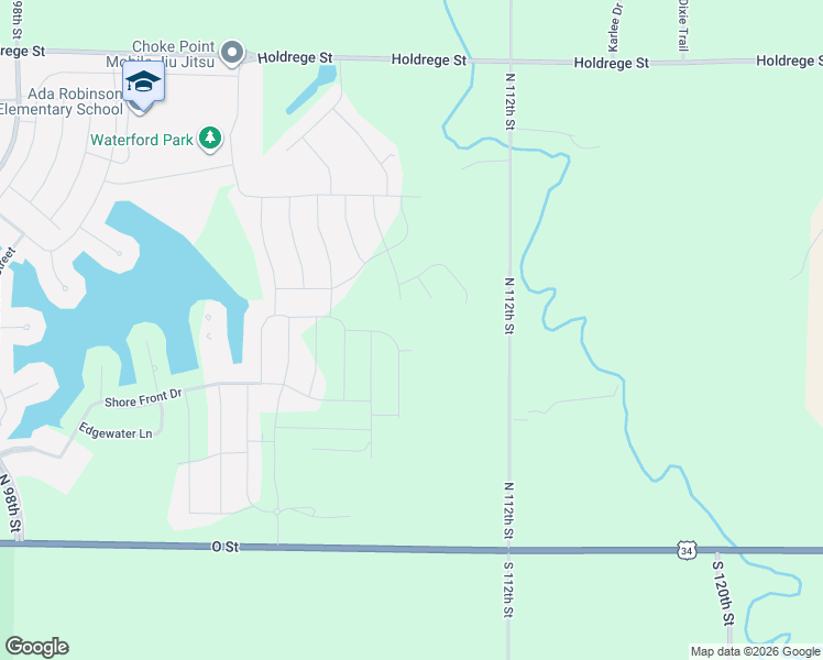 map of restaurants, bars, coffee shops, grocery stores, and more near 1201 North 112th Street in Lincoln