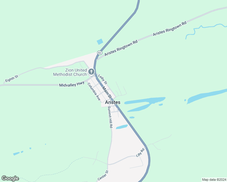 map of restaurants, bars, coffee shops, grocery stores, and more near 3733 Aristes Highway in Ashland