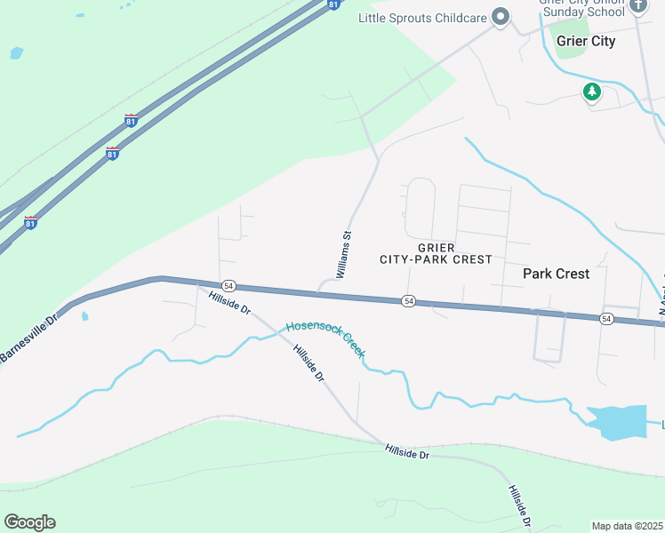 map of restaurants, bars, coffee shops, grocery stores, and more near 23 Williams Street in Barnesville