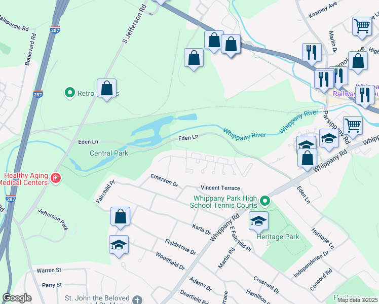 map of restaurants, bars, coffee shops, grocery stores, and more near 3511 Appleton Way in Hanover