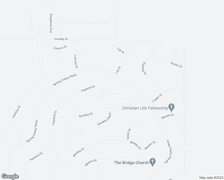 map of restaurants, bars, coffee shops, grocery stores, and more near 751 Hayland Drive in Spring Creek
