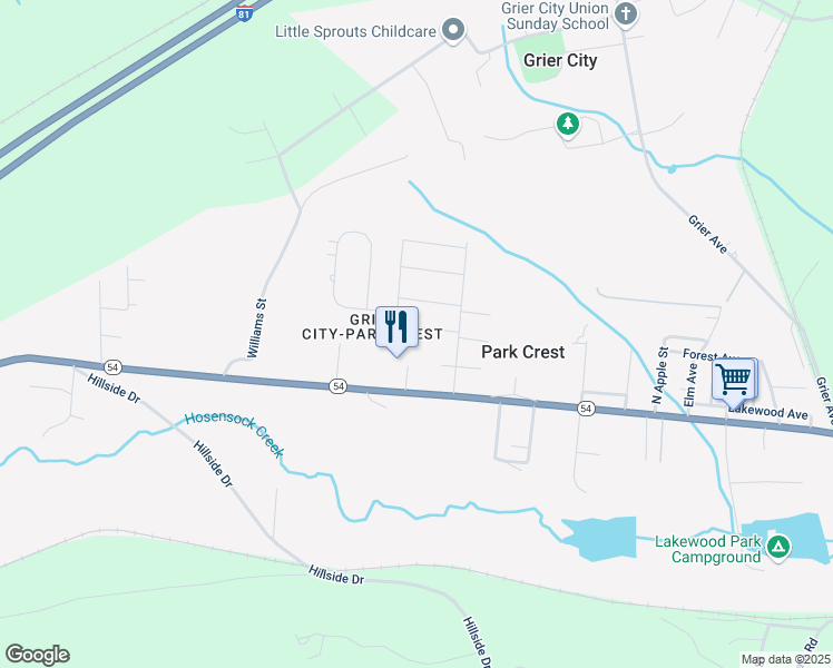 map of restaurants, bars, coffee shops, grocery stores, and more near 8 Will Avenue in Barnesville