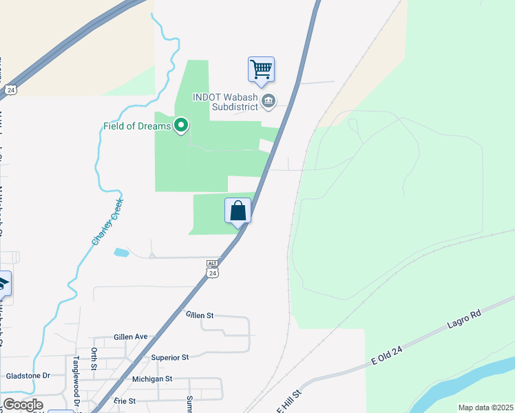 map of restaurants, bars, coffee shops, grocery stores, and more near 1209-1215 U.S. 24 Alternate in Wabash