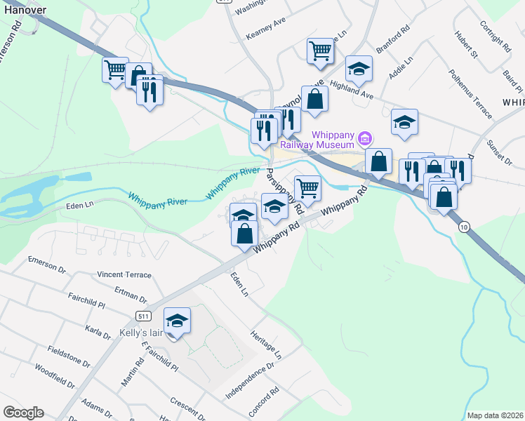 map of restaurants, bars, coffee shops, grocery stores, and more near 2105 Harvest Court in Hanover