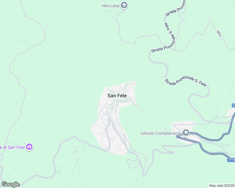map of restaurants, bars, coffee shops, grocery stores, and more near Via Giuseppe Mazzini in San Fele