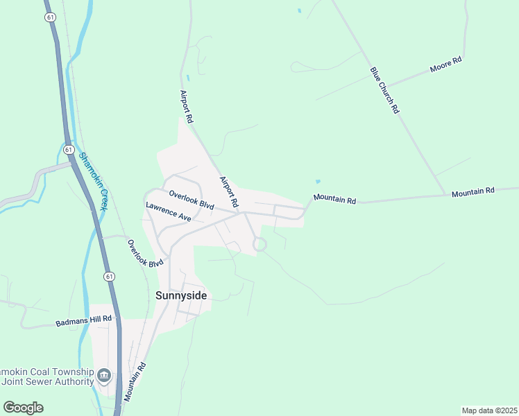 map of restaurants, bars, coffee shops, grocery stores, and more near Emworth Avenue in Shamokin