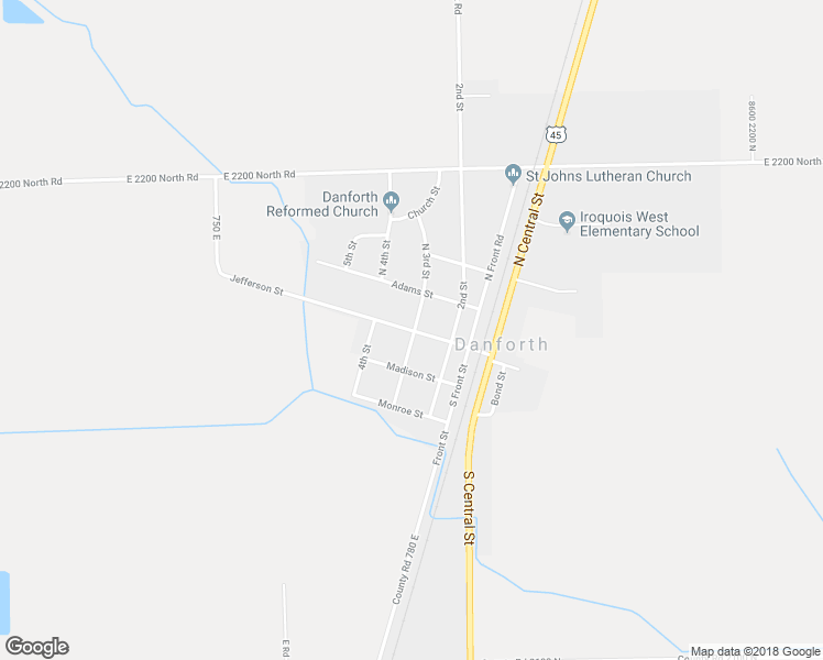 map of restaurants, bars, coffee shops, grocery stores, and more near 308 Jefferson Street in Danforth