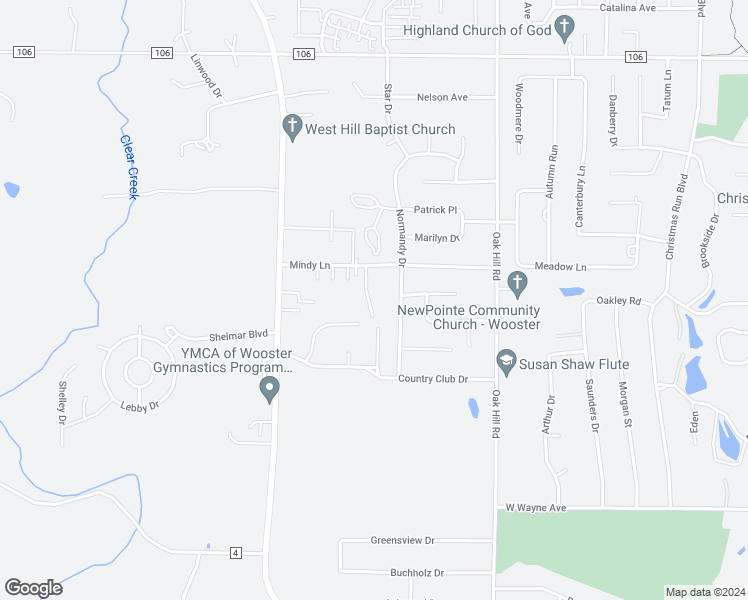 map of restaurants, bars, coffee shops, grocery stores, and more near 809 Lincoln Highway in Wooster