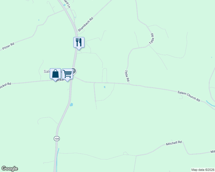 map of restaurants, bars, coffee shops, grocery stores, and more near 939 Salem Church Road in Middleburg