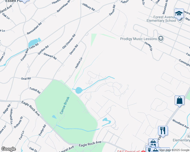 map of restaurants, bars, coffee shops, grocery stores, and more near 4 Lapis Circle in West Orange