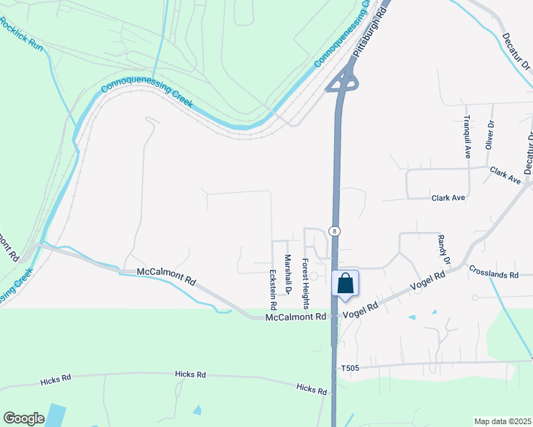map of restaurants, bars, coffee shops, grocery stores, and more near 139 Eckstein Road in Renfrew