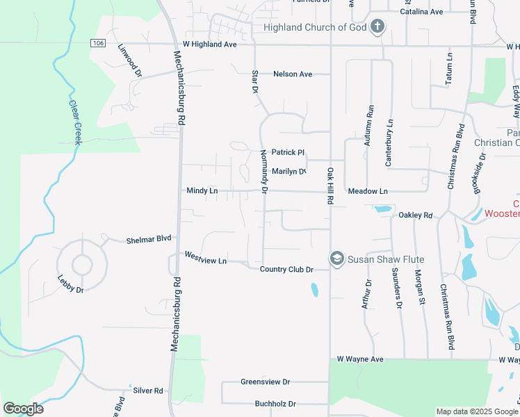 map of restaurants, bars, coffee shops, grocery stores, and more near 809 Lincoln Highway in Wooster