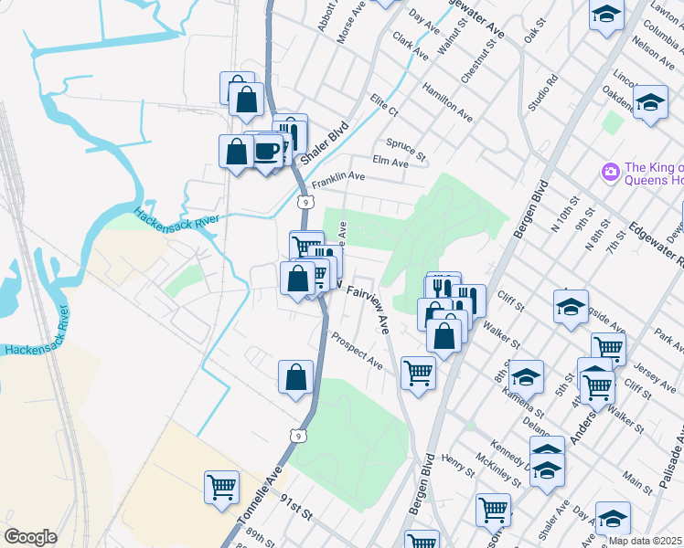 map of restaurants, bars, coffee shops, grocery stores, and more near 212 Sedore Avenue in Fairview