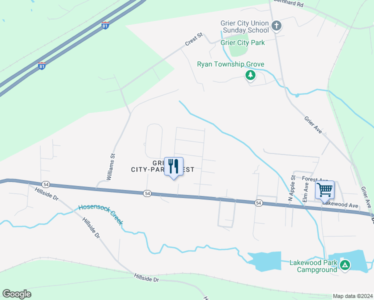 map of restaurants, bars, coffee shops, grocery stores, and more near 9 Sherri Avenue in Barnesville