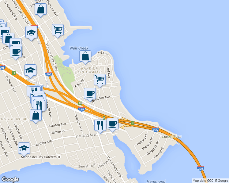 map of restaurants, bars, coffee shops, grocery stores, and more near 3167 Wissman Avenue in Bronx