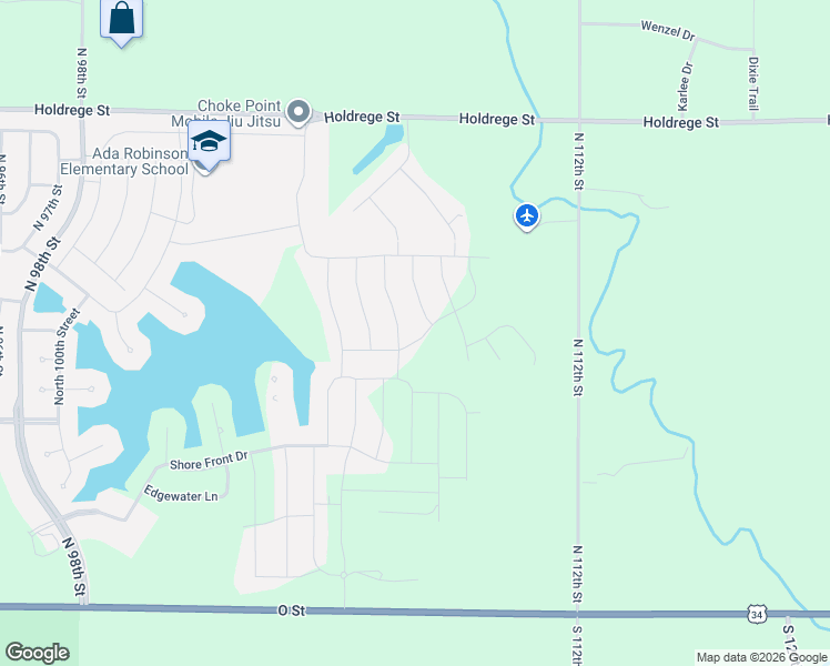 map of restaurants, bars, coffee shops, grocery stores, and more near 10521 Century Land in Lincoln