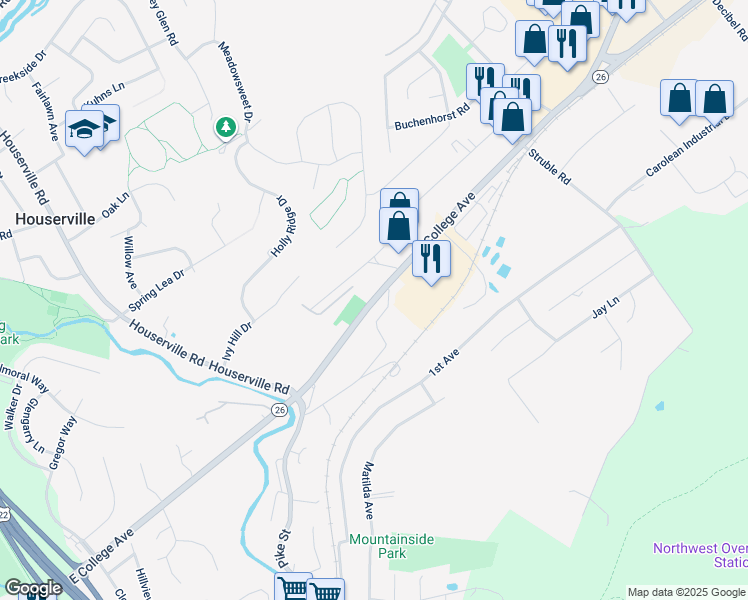 map of restaurants, bars, coffee shops, grocery stores, and more near in 