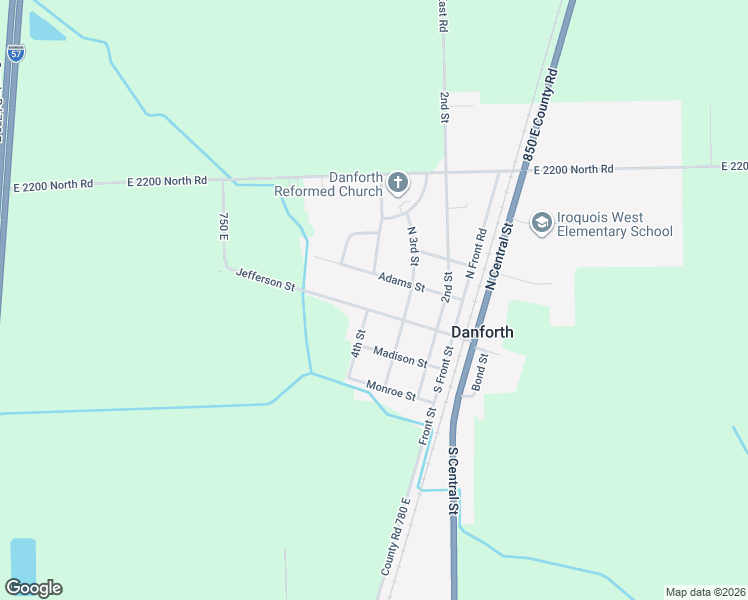 map of restaurants, bars, coffee shops, grocery stores, and more near 308 Jefferson Street in Danforth