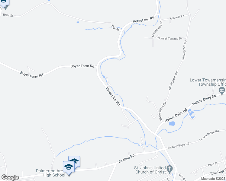 map of restaurants, bars, coffee shops, grocery stores, and more near 3270 Forest Inn Road in Palmerton