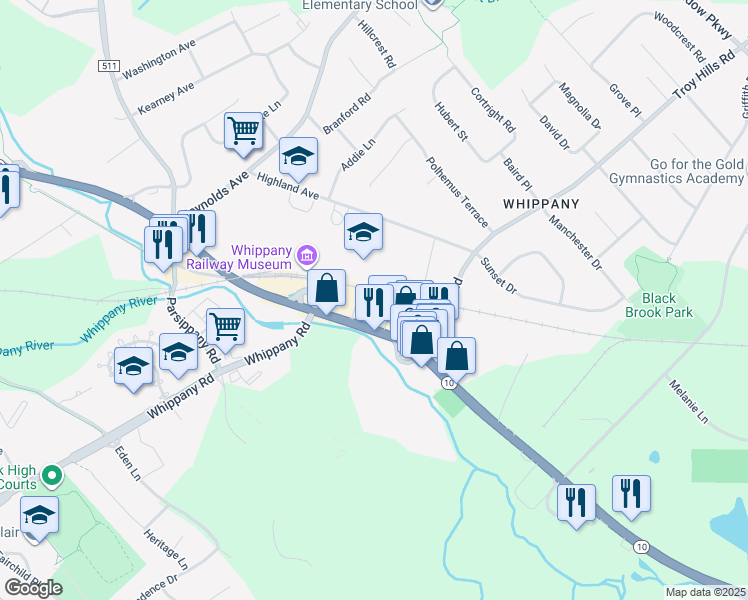 map of restaurants, bars, coffee shops, grocery stores, and more near 59 School Street in Hanover
