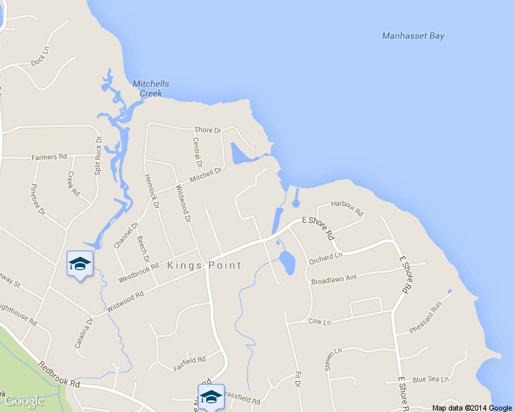map of restaurants, bars, coffee shops, grocery stores, and more near 1 Foxwood Road in Great Neck