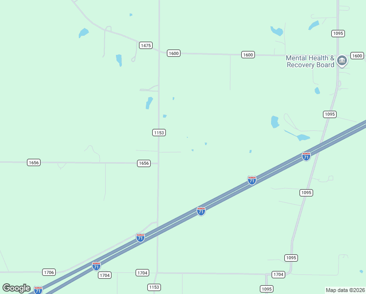 map of restaurants, bars, coffee shops, grocery stores, and more near 1645 Township Road 1153 in Ashland