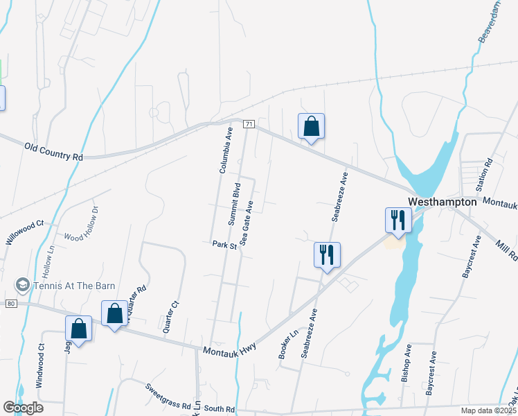 map of restaurants, bars, coffee shops, grocery stores, and more near 3 Fairview Street in Westhampton