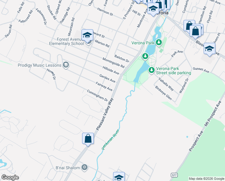 map of restaurants, bars, coffee shops, grocery stores, and more near in West Orange