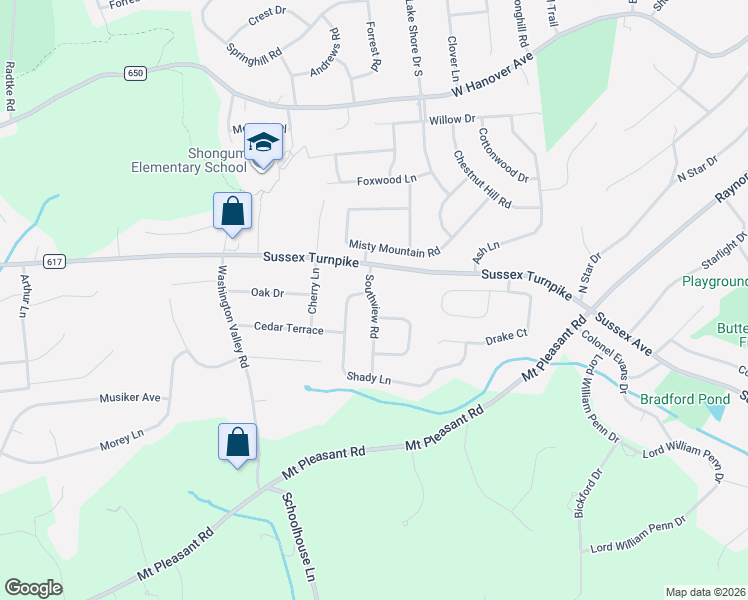 map of restaurants, bars, coffee shops, grocery stores, and more near 1 Country Lane in Randolph