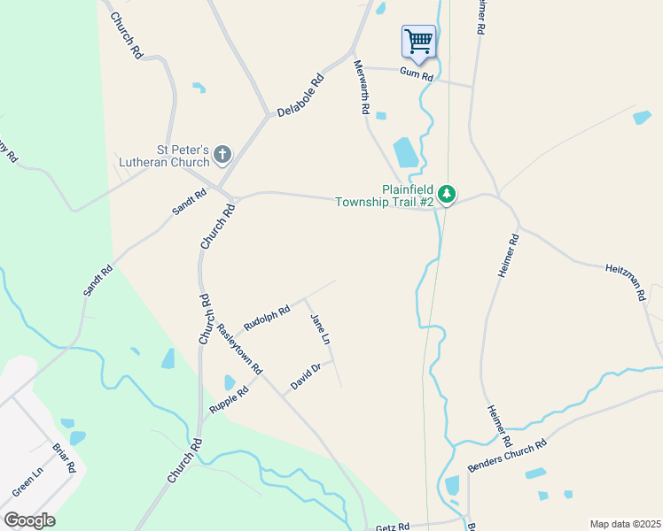 map of restaurants, bars, coffee shops, grocery stores, and more near 765 Rudolph Road in Pen Argyl