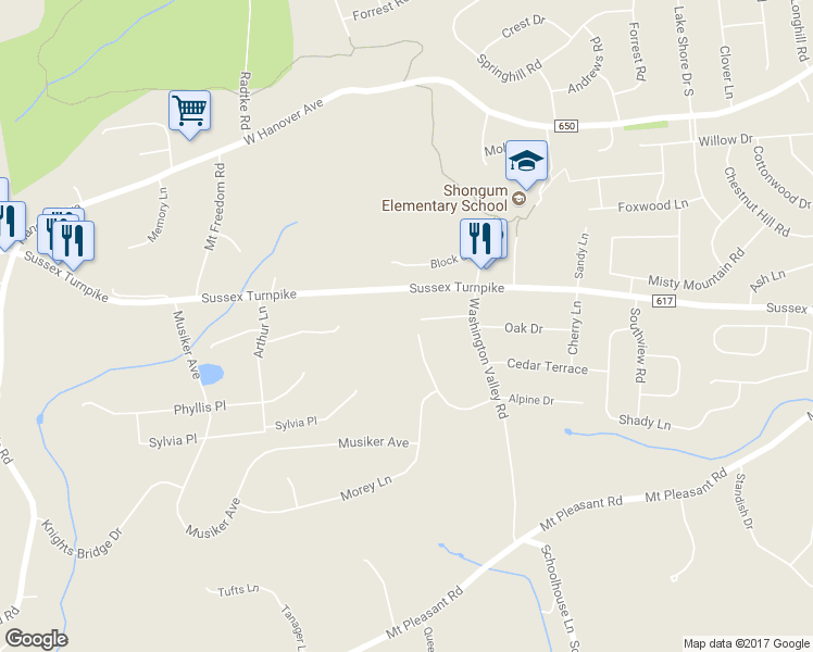 map of restaurants, bars, coffee shops, grocery stores, and more near 23 Laurel Hill Drive in Randolph