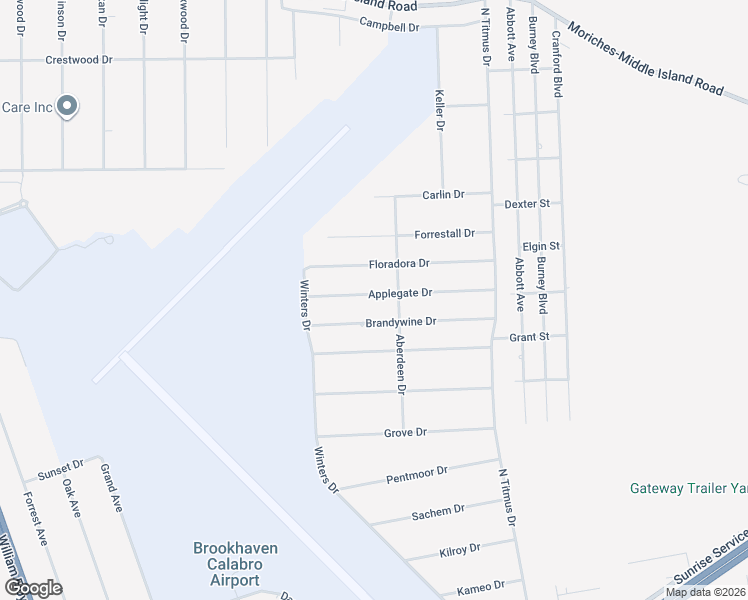 map of restaurants, bars, coffee shops, grocery stores, and more near 22 Applegate Drive in Mastic