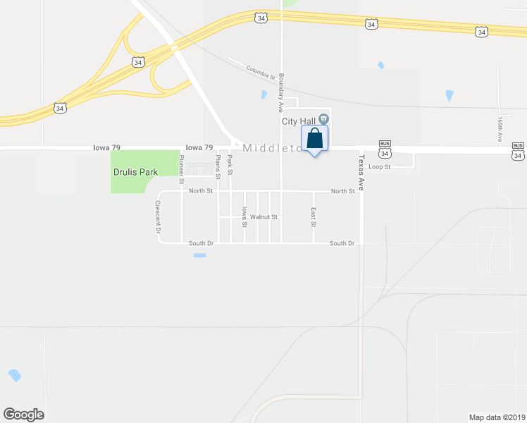 map of restaurants, bars, coffee shops, grocery stores, and more near 309 Center Street in Middletown