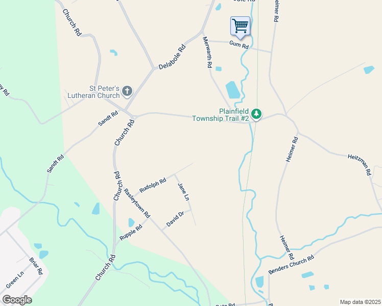 map of restaurants, bars, coffee shops, grocery stores, and more near 765 Rudolph Road in Pen Argyl