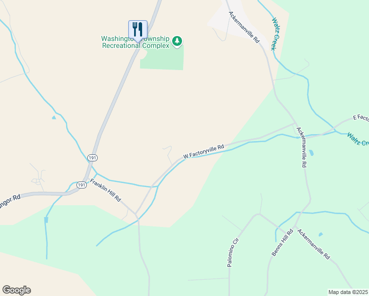 map of restaurants, bars, coffee shops, grocery stores, and more near 255 West Factoryville Road in Bangor
