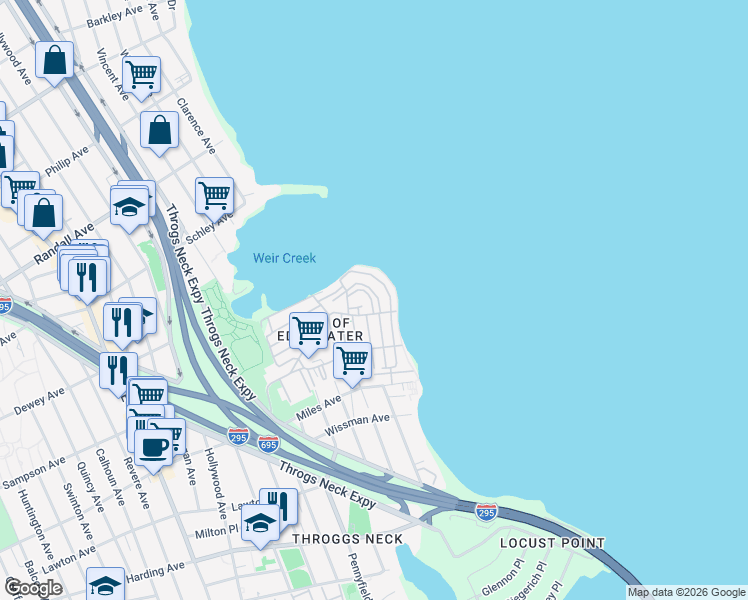 map of restaurants, bars, coffee shops, grocery stores, and more near 48B 3rd Avenue in Bronx