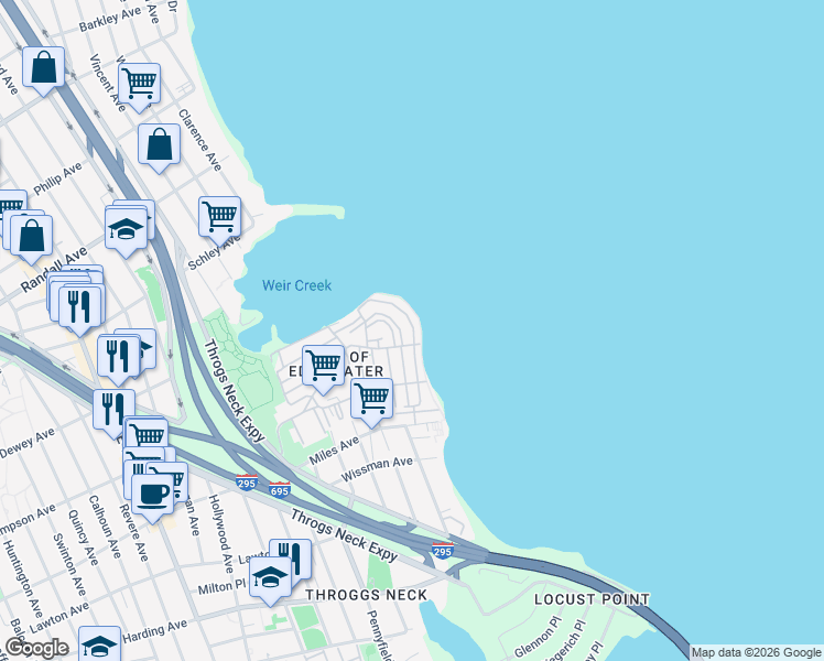 map of restaurants, bars, coffee shops, grocery stores, and more near 48B 3rd Avenue in Bronx