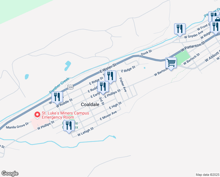 map of restaurants, bars, coffee shops, grocery stores, and more near 156 2nd Street in Coaldale