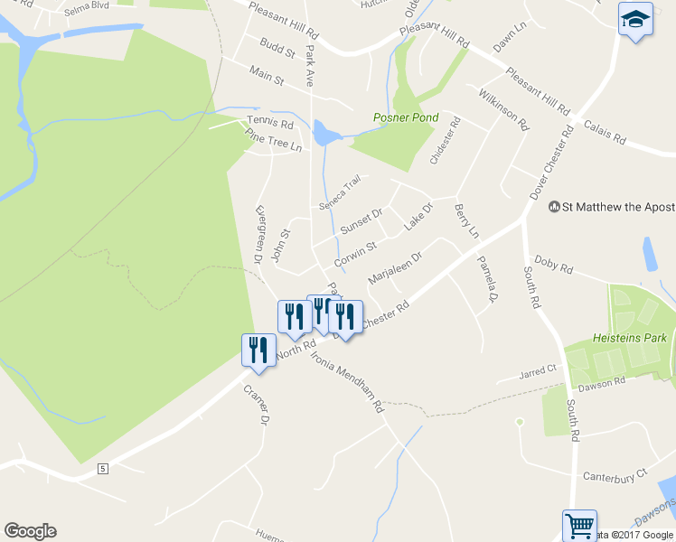 map of restaurants, bars, coffee shops, grocery stores, and more near 4 Corwin Street in Randolph