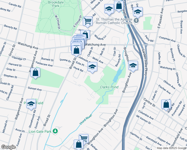 map of restaurants, bars, coffee shops, grocery stores, and more near 60 Huck Road in Bloomfield