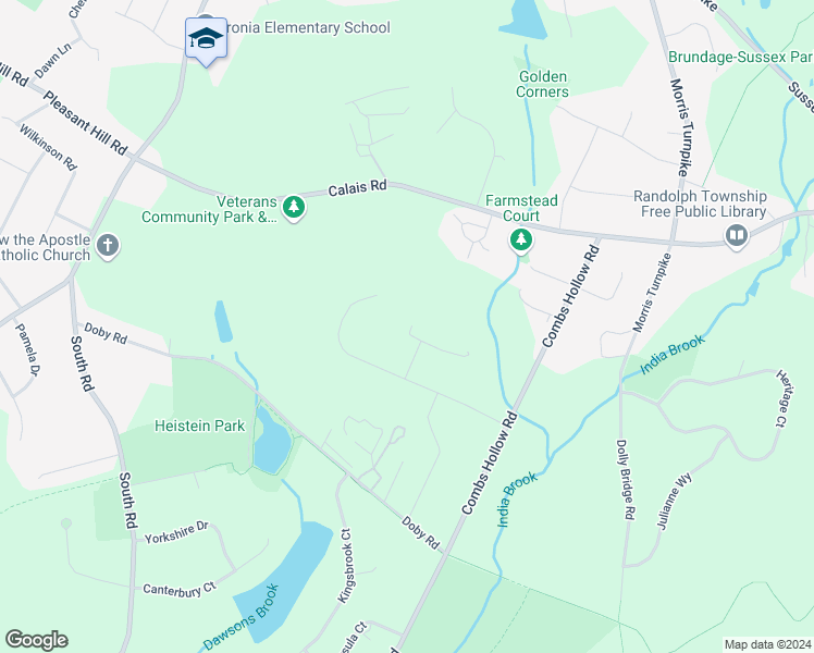 map of restaurants, bars, coffee shops, grocery stores, and more near 2 Merchant Lane in Mendham