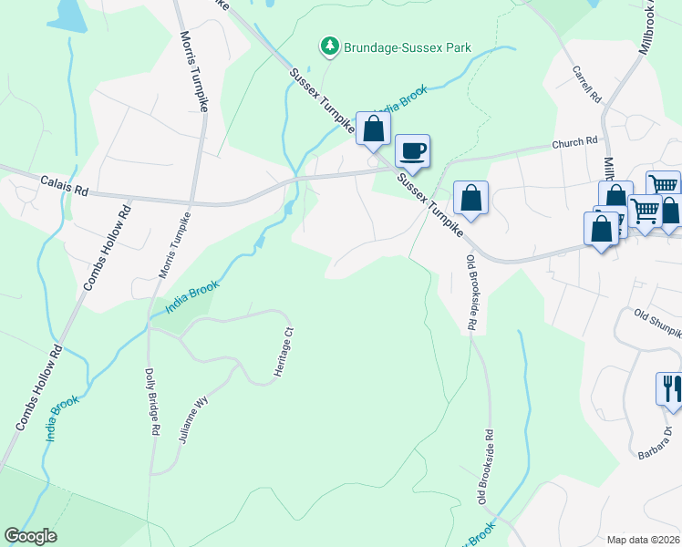 map of restaurants, bars, coffee shops, grocery stores, and more near 19 Devonshire Drive in Randolph