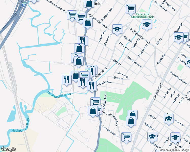 map of restaurants, bars, coffee shops, grocery stores, and more near 780 Charlotte Terrace in Ridgefield