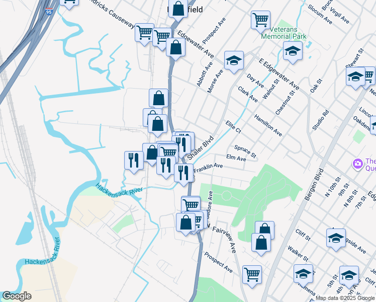 map of restaurants, bars, coffee shops, grocery stores, and more near 780 Charlotte Terrace in Ridgefield