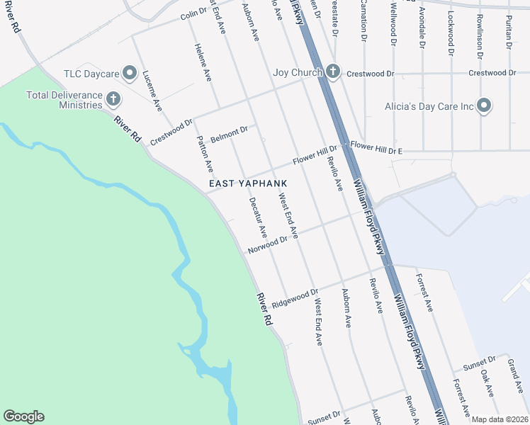 map of restaurants, bars, coffee shops, grocery stores, and more near 353 Decatur Avenue in Shirley