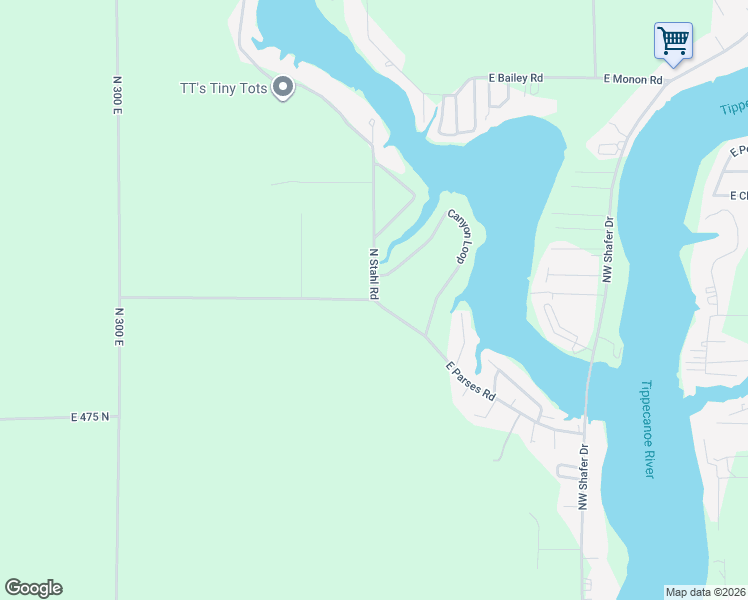 map of restaurants, bars, coffee shops, grocery stores, and more near 3001 North Stahl Road in Monticello