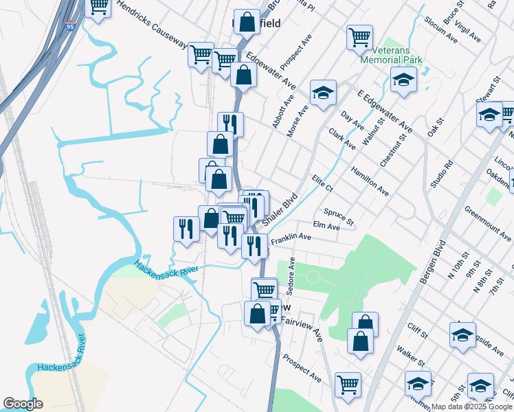 map of restaurants, bars, coffee shops, grocery stores, and more near 780 Charlotte Terrace in Ridgefield