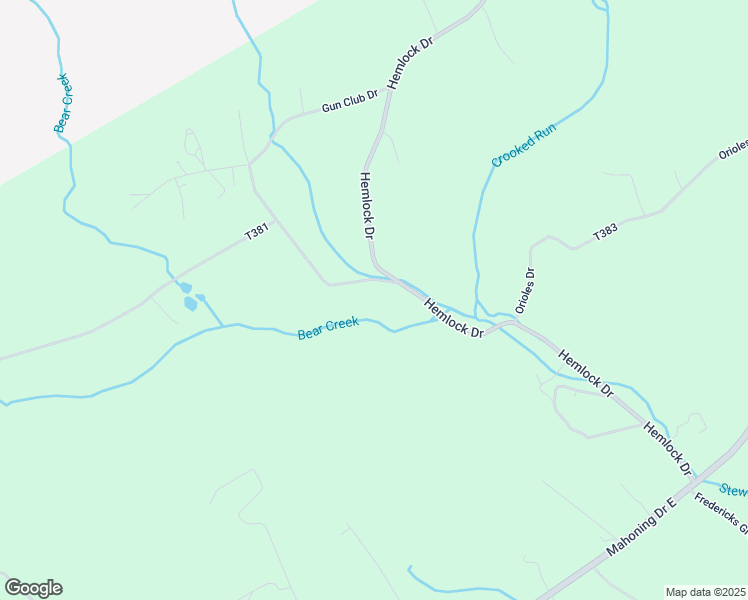 map of restaurants, bars, coffee shops, grocery stores, and more near 77 Stewart Creek Road in Lehighton