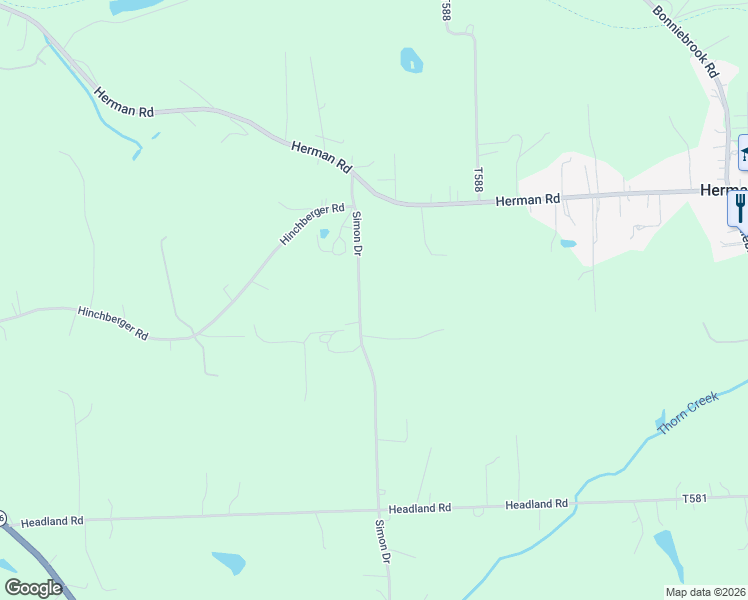 map of restaurants, bars, coffee shops, grocery stores, and more near 260 Simon Drive in Butler